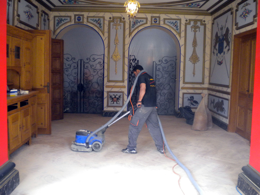 Rénovation d'un parquet ancien par la société Goubard